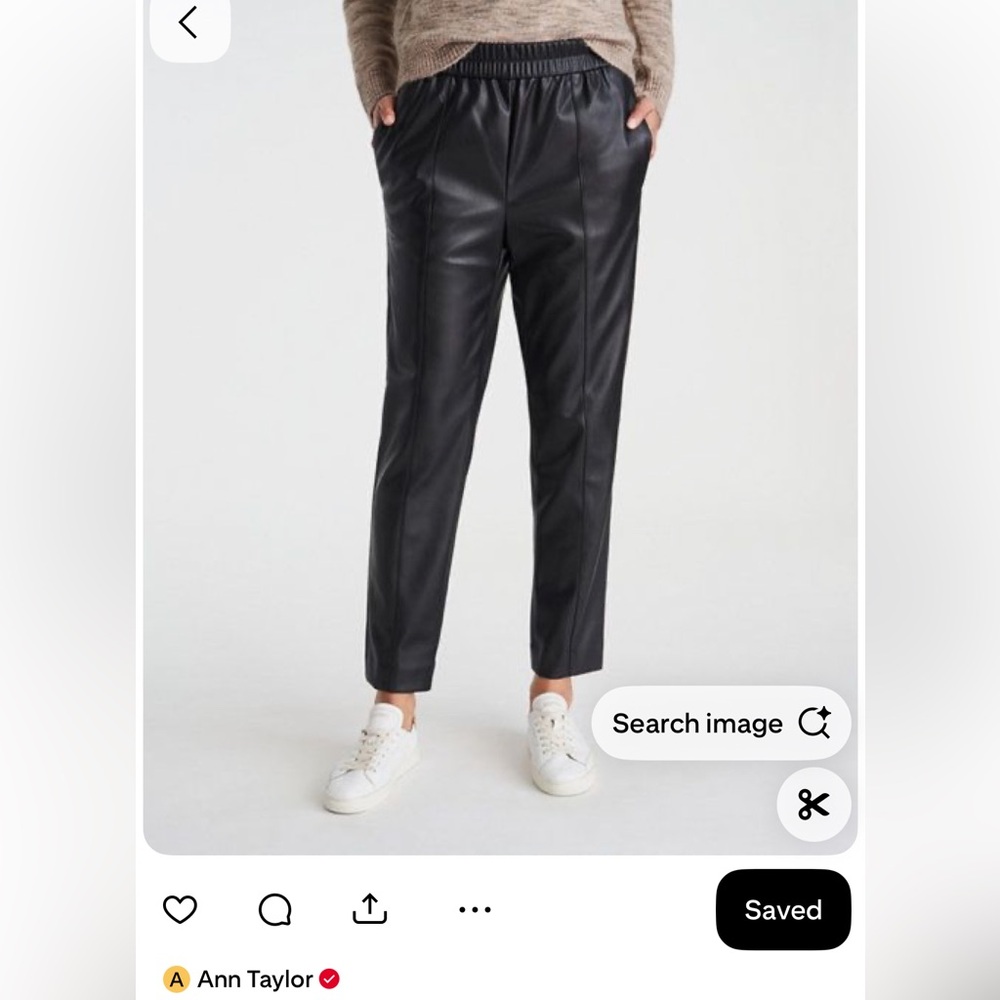 Ann Taylor Petites Faux Leather Pants size SP
